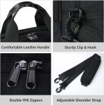 Laptop Bag 17.3 Inch Laptop Briefcase Large Laptop Case Waterproof Business Computer Bag Adjustable Shoulder Messenger Bag for Men Women, Black - Image 4